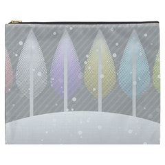 Winter Season Simple Pastels Grey Cosmetic Bag (xxxl) by Pakrebo