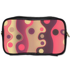 Background Wavy Pinks Bright Toiletries Bag (one Side) by Pakrebo