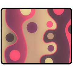 Background Wavy Pinks Bright Fleece Blanket (medium)  by Pakrebo