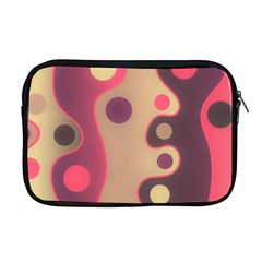 Background Wavy Pinks Bright Apple Macbook Pro 17  Zipper Case by Pakrebo