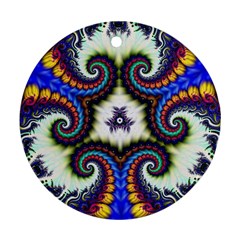 Abstract Texture Fractal Figure Ornament (round)