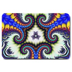 Abstract Texture Fractal Figure Large Doormat  by Pakrebo