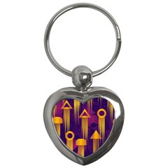 Background Pattern Non Seamless Key Chain (Heart)