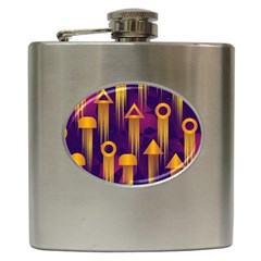 Background Pattern Non Seamless Hip Flask (6 oz)