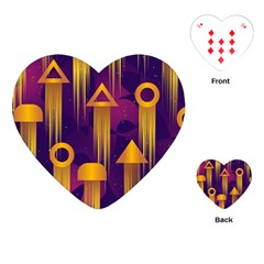 Background Pattern Non Seamless Playing Cards Single Design (Heart)