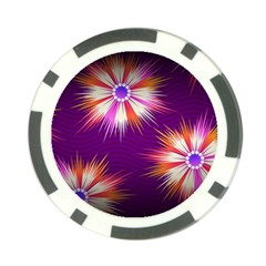 Floral Non Seamless Pattern Purple Poker Chip Card Guard by Pakrebo