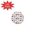 Crabs Pattern 1  Mini Buttons (100 pack)  Front