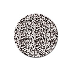 3d Leopard Print Black Brown Magnet 3  (round) by LoolyElzayat