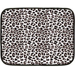 3d Leopard Print Black Brown Fleece Blanket (mini) by LoolyElzayat