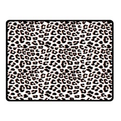 3d Leopard Print Black Brown Fleece Blanket (small) by LoolyElzayat