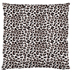 3d Leopard Print Black Brown Large Flano Cushion Case (one Side) by LoolyElzayat