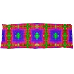 Groovy Purple Green Pink Square Pattern Body Pillow Case Dakimakura (two Sides) by BrightVibesDesign