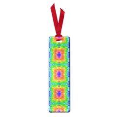 Groovy Purple Green Blue Orange Square Pattern Small Book Marks by BrightVibesDesign