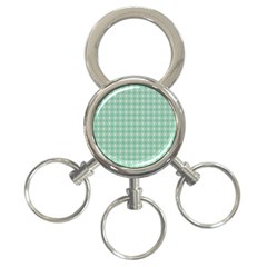 Argyle Light Green Pattern 3-ring Key Chain by BrightVibesDesign