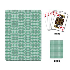 Argyle Light Green Pattern Playing Cards Single Design (rectangle) by BrightVibesDesign