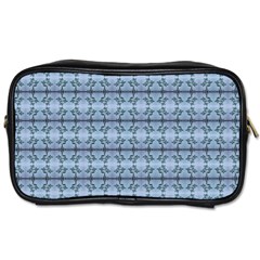 Cute Flowers Pattern Pastel Blue Toiletries Bag (one Side) by BrightVibesDesign
