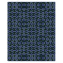 Argyle Dark Purple Black Pattern Drawstring Bag (small)