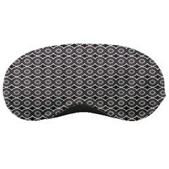 Ornate Oval Pattern Grey Black White Sleeping Mask