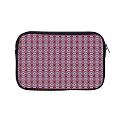 Ornate Oval  Pattern Red Pink Apple Macbook Pro 13  Zipper Case by BrightVibesDesign