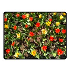 Tulips In April Double Sided Fleece Blanket (small)  by Riverwoman