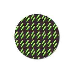 Ice Freeze Grey Pattern Magnet 3  (round)