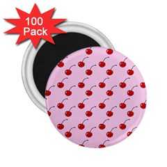 Kawaii Cherries Red Pattern 2 25  Magnets (100 Pack) 
