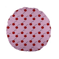 Kawaii Cherries Red Pattern Standard 15  Premium Round Cushions by snowwhitegirl