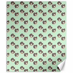 Kawaii Dougnut Green Pattern Canvas 20  X 24 