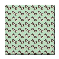 Kawaii Dougnut Green Pattern Face Towel by snowwhitegirl