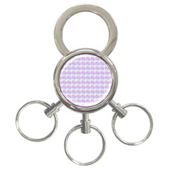 Umbrella Mandala Pattern 3-ring Key Chain