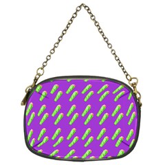 Ice Freeze Purple Pattern Chain Purse (two Sides)