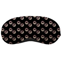 Kawaii Dougnut Black Pattern Sleeping Mask by snowwhitegirl