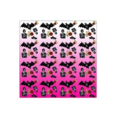 Pink Gradient Bat Pattern Satin Bandana Scarf by snowwhitegirl