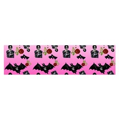 Pink Gradient Bat Pattern Satin Scarf (oblong) by snowwhitegirl