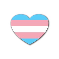 Transgender Pride Flag Heart Coaster (4 Pack) 