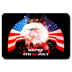 Happy 4th Of July Large Doormat  by FantasyWorld7