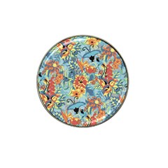 Flowers and butterflies pattern Hat Clip Ball Marker