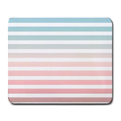 Horizontal Pinstripes In Soft Colors Large Mousepads by shawlin