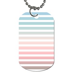 Horizontal Pinstripes In Soft Colors Dog Tag (two Sides) by shawlin