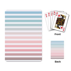 Horizontal Pinstripes In Soft Colors Playing Cards Single Design (rectangle)