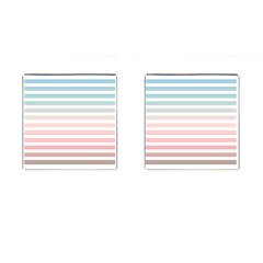 Horizontal Pinstripes In Soft Colors Cufflinks (square) by shawlin