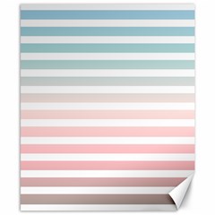 Horizontal Pinstripes In Soft Colors Canvas 8  X 10  by shawlin
