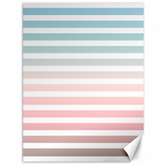 Horizontal Pinstripes In Soft Colors Canvas 36  X 48  by shawlin