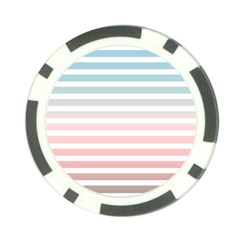 Horizontal Pinstripes In Soft Colors Poker Chip Card Guard by shawlin