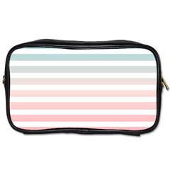 Horizontal Pinstripes In Soft Colors Toiletries Bag (two Sides)