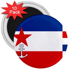 Naval Ensign Of Yugoslavia, 1942-1943 3  Magnets (10 Pack)  by abbeyz71