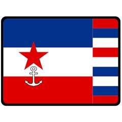 Naval Ensign Of Yugoslavia, 1942-1943 Double Sided Fleece Blanket (large)  by abbeyz71