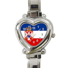 Naval Ensign Of Kingdom Of Yugoslavia, 1932-1939 Heart Italian Charm Watch by abbeyz71