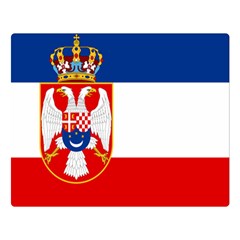 Naval Ensign Of Kingdom Of Yugoslavia, 1932-1939 Double Sided Flano Blanket (large)  by abbeyz71