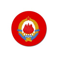 Naval Jack Of Yugoslavia, 1963-1993 Magnet 3  (round) by abbeyz71